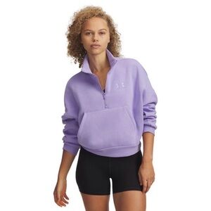 Under Armour Women’s Icon Fleece Oversized 1/2 Zip, XS